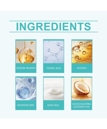 Goat Milk Facial Soap With Coconut Oil - Deep Cleansing Gentle Formula Minimizes Pores Tightens Skin Suitable For All Types(1PCS) - Buy Online on GoSupps.com