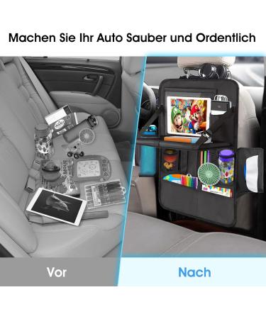 Buy Eweima Auto Organizer for Children 13 Storage Compartments & Foldable Table Back Seat Organizer with Touchscreen Tablet Holder Waterproof & Black - Buy Online on GoSupps.com