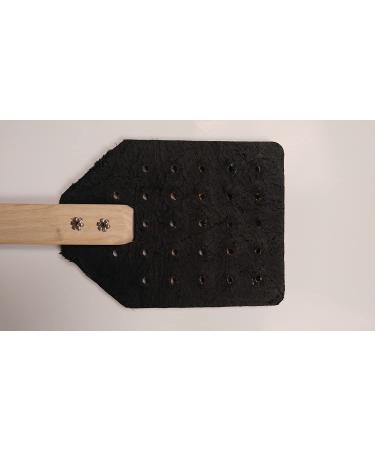 Amish-Made Heavy Duty Leather Fly Swatter for Indoor/Outdoor Pest Control in Black - Kills Bugs and Insects with Ease - Buy Online on GoSupps.com