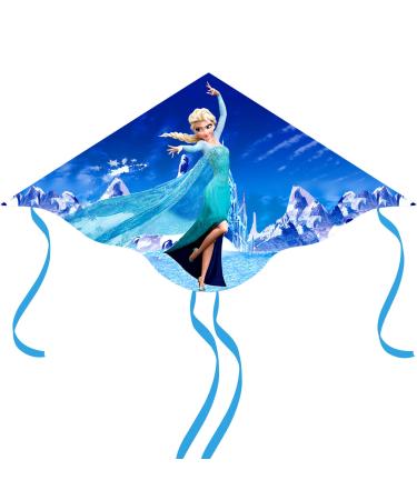 Coqoyo dragon children cartoon anime children's kites input flight kite with handle lines and 4 cocks for beach and outdoor activities cute kite for beginners from 3 years of ice kingdom children's dragon