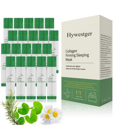 Hywestger 20 Packs Collagen Face Mask Sleeping Facial Mask Wash-Free Mask Hydrating Face Masks Face Mask Skin Care For Women And Men 20pcs Collagen Face Mask