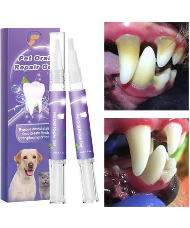 Pet Oral Repair Gel Pet Oral Repair Gel for Dogs Eliminate Breath Targets Tartars-Without Brushing Pet Oral Restorative Gel Pet Teeth Whitening Pet Breath Freshener Gel Care Cleaner 3ML 2pcs - Buy Online on GoSupps.com