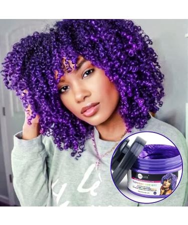 VOLLUCK Purple Hair Color Wax 4.23 oz - Natural Temporary Hair Dye for Halloween, Christmas & Cosplay Parties - Buy Online on GoSupps.com