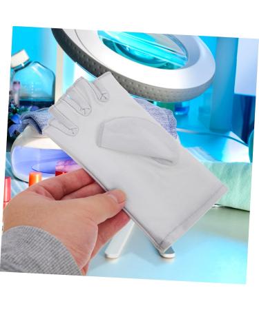 Healeved 1 Pair Nail Gloves Uv Lamp Hand Covers Uv Protectors Gloves Nail Art Accessories Uv Protecting Gloves Manicure Half Finger Sun Gloves Gel Sun Protection Manicure Tools Miss Spandex 17x8.5cm Light Grey - Buy Online on GoSupps.com
