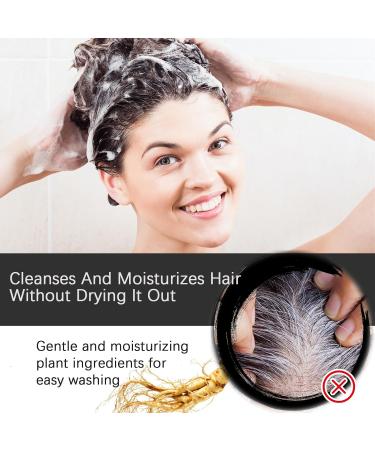  ZLHHRZJX Grey Hair Soap Sesame Ginseng Black Soap Deep Cleansing Shampoo Hair & Beard Soap for Oily Scalp Unisex Use Moisturizing & Volumizing - Buy Online on GoSupps.com