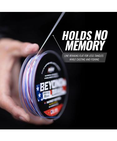 Beyond Braid Braided Fishing Line- Abrasion Resistant, No Stretch, Super Strong- Blue Camo Moss Camo White Green Pink Blue- 4 Strand 8 Strand Blue Wave 30LB (500 Yards) - Buy Online on GoSupps.com