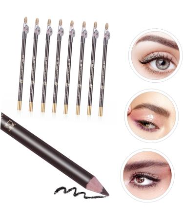 FOYTOKI 8pcs Beauty Eyebrow Pen Eyebrow Pencil Wooden Makeup Accessories 1 count (Pack of 1) Coffee - Buy Online on GoSupps.com