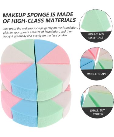 DOITOOL 2 Sets Triangular Sponge Puff Mixture Face Makeup Foundation Esponjas Para Maquillaje Makeup Tool Body Puff Fluffy Washable Puff Foundation Puff Emulsion Flutter Triangle 8.00X8.00X2.00CM Assorted Color - Buy Online on GoSupps.com