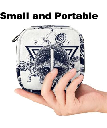Sanitary Napkin Storage Bag - Cthulhu Octopus Menstrual Cup Pocket for Women | Portable Feminine Hygiene Organizer - Buy Online on GoSupps.com