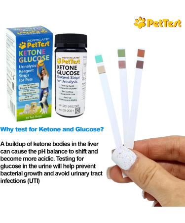 Advocate Pettest Urine Test Strips for Dogs and Cats - Ketone Glucose Strips (50 count) for Urinalysis - Monitor & Prevent UTI - Buy Online on GoSupps.com