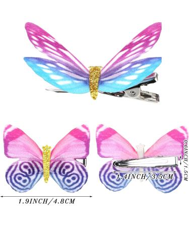 18 Pieces Glitter Butterfly Hair Clips for Teens Women Hair Accessories (Retro Styles) - Buy Online on GoSupps.com