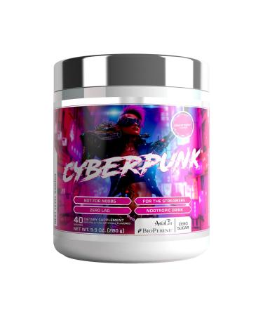 CYBERPUNK Gaming Powder Supplement | Energy & Focus Nootropic Drink | Adaptogen Formula + Vitamins & Minerals | Natural Ingredients | 40 Servings (Watermelon)