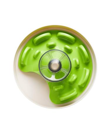 PetDreamHouse Spin Collection Interactive Slow Feeder Bowls for Dogs, Center Moving Design is Interactive & Interchangeable, for All Dogs & Puppies GREEN ADVANCED LEVEL