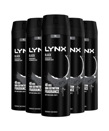 Lynx Black Bodyspray 200 ml x 5 pack - Buy Online on GoSupps.com