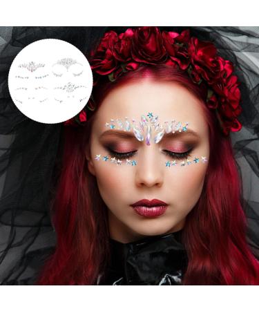 Hair Rhinestones & Eye Body Stickers | 4 Sheets of Face & Eyebrow Gems for Glam Looks - Buy Online on GoSupps.com