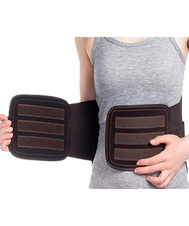Samnuerly Leather Back Bandage Belt for Men & Women | Breathable Waist Support & Lumbar Cushion for Back Pain Relief | Small Size - Buy Online on GoSupps.com