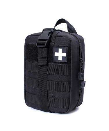 Honestptner Molle Pouch, Durable 600D Nylon Tactical Medical Pouch,Rip-Away EMT First Aid Pouch (Bag Only) black1