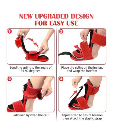 WXY Plantar Fasciitis Night Splint - 2023 Dorsal Brace for Men & Women | Effective Relief for Heel Pain Achilles Tendonitis & Foot Drop - Buy Online on GoSupps.com