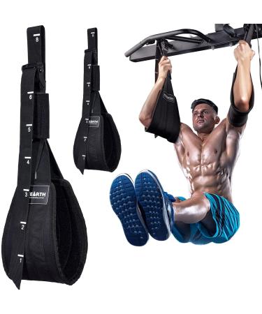 PACEARTH Adjustable Ab Straps with Scale, Support 440lbs, Hanging Ab Straps for Abdominal Muscle Building Core Strength Training