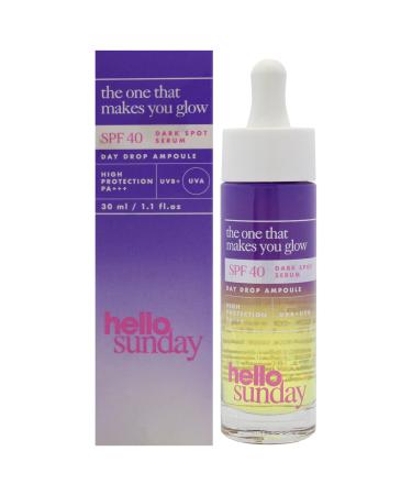 The One That Makes You Glow Dark Spot Serum SPF 40 by Hello Sunday for Unisex - 1.1 oz Serum