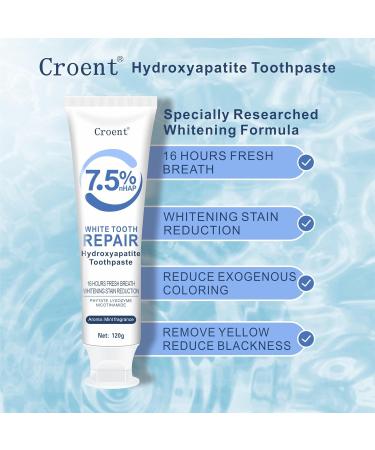 Hydroxyapatite Toothpaste Gentle and Effective Formula Fresh Breath for Enamel Protection and Tooth Strengthening Oral Health. (1) - Buy Online on GoSupps.com