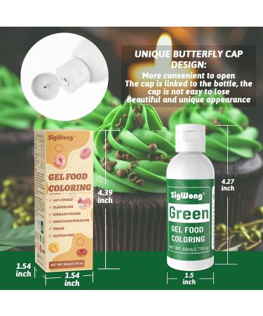 Gel Food Coloring - 80ml Green Gel Based Food Dye Vibrant Tasteless Concentrated Food Coloring for Cake Cookie Decorating Easter Egg Icing Fondant Baking Macaron - 2.71 Fl.Oz Bottles (Christmas) - Buy Online on GoSupps.com