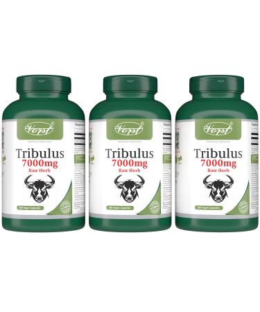 VORST Tribulus Terrestris Extract 7000mg Raw Equivalent 3 x 180 Vegan Capsules | Supplement for Men & Women | Powder Pills | 3 Bottles 540 count (Pack of 1)