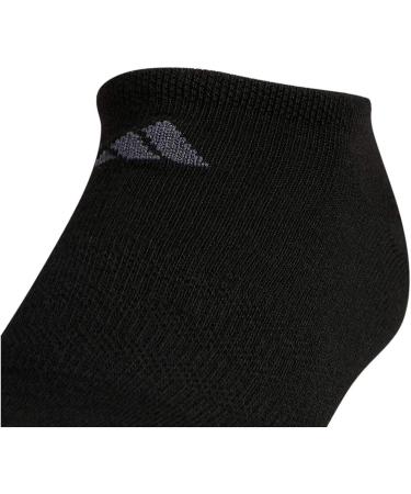 adidas Superlite No Show Womens Athletic Socks - 6 Pairs, Medium, Black/Heather Light Grey/White - Buy Online on GoSupps.com