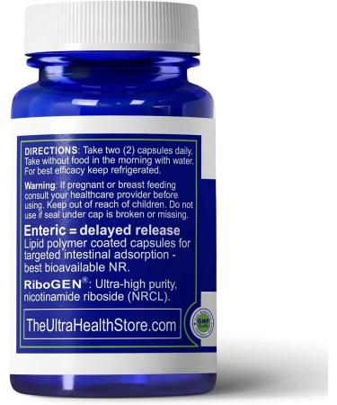 300mg Nicotinamide Riboside (NR) Capsules - Enteric Coated for Bioavailability - NAD Supplement - Ultra High Purity - NMN Alternative - Buy Online on GoSupps.com