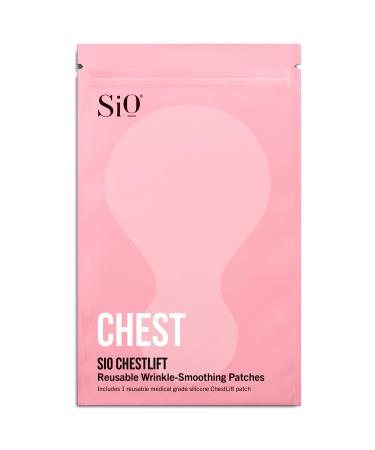 Sio Beauty SkinPad Silicone Chest Anti-Wrinkle Patches (2 Weeks Supply) - Reusable Overnight Smoothing Decollette Pad - Anti-Aging Patch For Neck & Cleavage