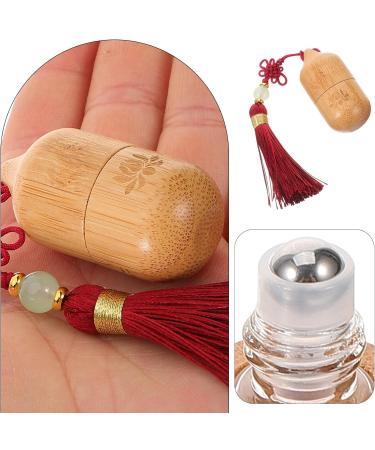 Beaupretty Roll On Bottle 1ml Wooden Essential Oil Roller Bottle Refillable Rollerball Bottle Mini Sample Vials Cosmetic - Buy Online on GoSupps.com