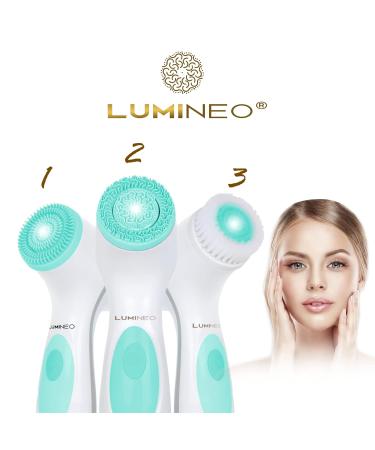 Lumineo 3 Series Replacement Brush Heads - Facial Cleaning for Normal & Combination Skin (Turquoise) - International Shipping Available - Buy Online on GoSupps.com