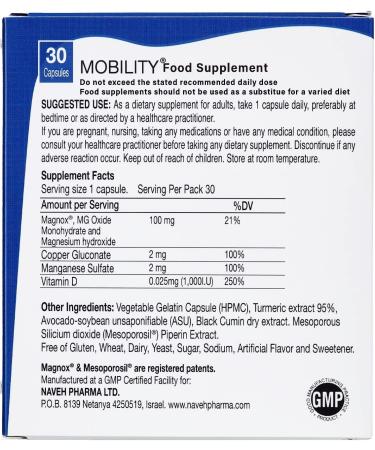NAVEH PHARMA Mobility - Max Potency 10-in-1 Joint Supplement for Men & Women - 30 Support Health Supplements for Arthritis - Buy Online on GoSupps.com