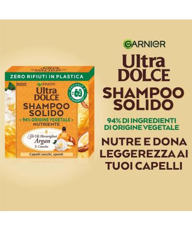 Garnier - Pack of 3 nourishing solid shampoos for wonderful argan and camellia oils with ingredients of natural origin for dry and dull hair - 3 solid shampoos of 60 g - Buy Online on GoSupps.com