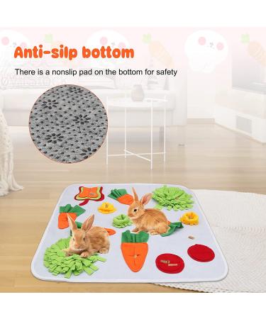 Interactive Rabbit Foraging Mat - Snuffle Pad Treat Dispenser for Small Pets | 60*60CM - Buy Online on GoSupps.com