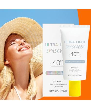 Moisturizing Sunscreen 50g UV Protection SPF40 Sunscreen Face Wide Spectrum Light Texture Oil Free Non Greasy Face Body For Women Men Daily Use - Buy Online on GoSupps.com