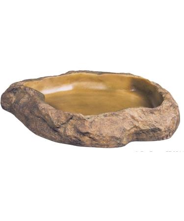 Exo Terra Water Dish & Feeding Bowl - Extra Large Rock Decor Water Bowl for Terrariums (1-Pack) | Ideal for Reptiles - Buy Online on GoSupps.com