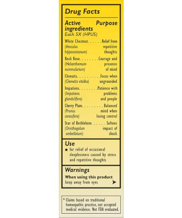 Bach RESCUE SLEEP Dropper 20mL | Natural Sleep Aid Homeopathic Flower Essence | Non-Alcohol Formula | Family-Friendly - Buy Online on GoSupps.com