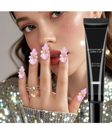  Duroecsain 3D Nail Sculpting Gel Art 15ml Rhinestone Glue Gel for Nail Sculpting Transparent UV LED Nail Art for Nail Sculpture Styling at Home - Buy Online on GoSupps.com