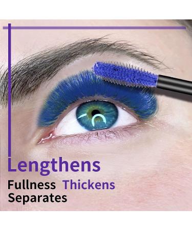 Boobeen Colored Volume Mascara - 4D Silk Fiber Lash Mascara for Lengthening and Volumizing, Blue - Long Lasting Eye Makeup for Women - Buy Online on GoSupps.com