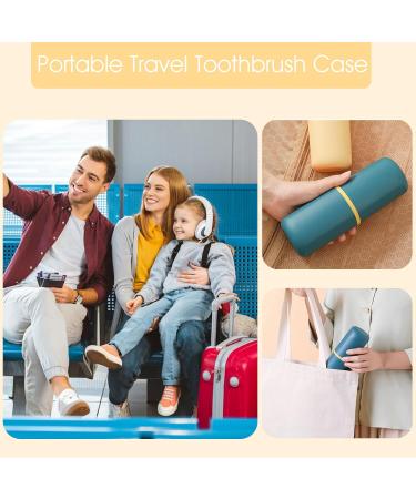 Buy Portable Toothbrush Travel Case Set - 4pcs Travel Toothbrush Box for Children Ideal for Camping - Eco-Friendly Plastic with 4 Color Options - Buy Online on GoSupps.com