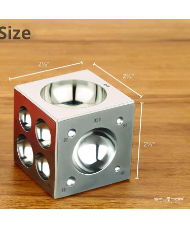Splenor Tools Steel Square Dapping Doming Die Block - 21 Round Cavities for Jewelry Making - Buy Online on GoSupps.com