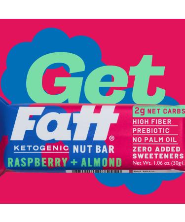 Fattbar Keto Bars 5-Pack - Raspberry & Almond Flavor | Low Carb, High Fiber, Sweetener Free, Vegan, Non-GMO Snacks | 2g Net Carbs | Super Fats | 1.06 oz per bar - Buy Online on GoSupps.com