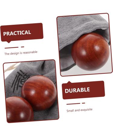 Fomiyes Handball Massage Balls - Portable Small Wooden Beads & Foam Health Balls for Hand Therapy | Mahogany Fitness Massage Roller - Buy Online on GoSupps.com