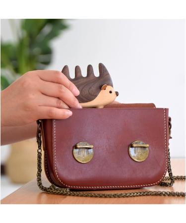 Creative Hedgehog-Shaped Comb - Premium Black Walnut Solid Wood Head Massage Hairbrush Unique Gift Idea Hedgehog comb - Buy Online on GoSupps.com