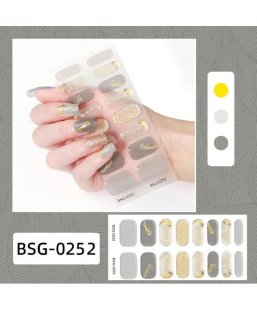 Shinycome 16Pcs Adhesive Full Wrap Gel Nail Art Sticker Waterproof Gel Nail Wrap Semi Cured Gel Strips Nail Decals Semi Cured Gel Nail Strips Pedicure Semi Cured Gel Nail Strips Starter Kits Semi Uv - Buy Online on GoSupps.com