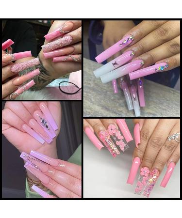 LIONVISON 500PCS XL Clear Nail Tips | Professional Acrylic Nails | 10 Sizes Half Cover French Fake Nail Tips | Home DIY and Nail Salon Use - Buy Online on GoSupps.com