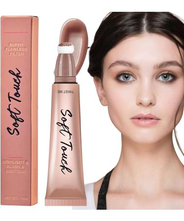 Women Makeup Highlighter Stick | Cheek Cosmetic Liquid Makeup Stick for Highlight - 3D Makeup Highlighter Makeup Stick for Stage C1 Contouring - Buy Online on GoSupps.com