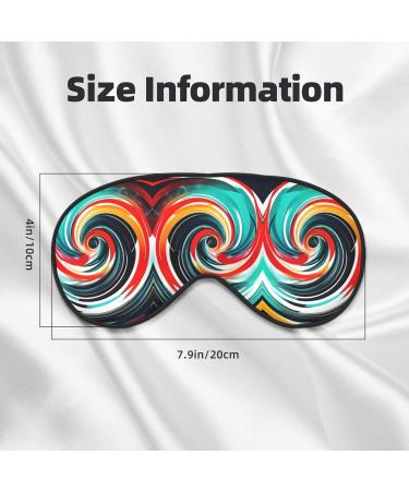 Abstract Circle Swirl Print Blackout Eyeshade - Perfect for Travel Naps & Shift Work - Adjustable Elastic Strap - Buy Online on GoSupps.com