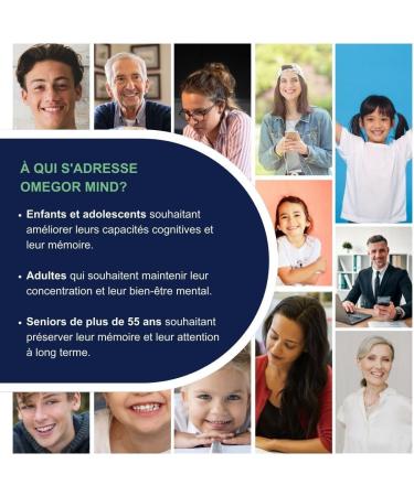 OMEGOR Mind | Supplement for memory and cognitive functions | With Omega 3 DHA and Bacopa Monnieri extract borage oil zinc and B vitamins | Molecular distillation TG form | - Buy Online on GoSupps.com